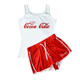 Sexy Graphic Print Vest Yoga Short Set