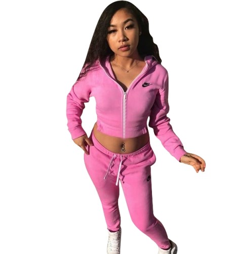 Casual Embroidery Letter Cardigan Pant Set with Hat