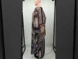 Women Long Sleeve Mesh Party Beach Cover UP Dress Vintage Casual Floral Printed Maxi Long Sundress
