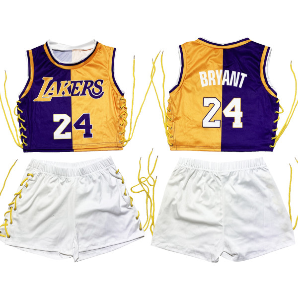 Two-Piece Double-sided Pattern Printed Sleeveless Bandage Shorts Set