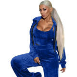 Valerie 3 Piece Velour Pant Set