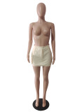 Fashion Street High Waist Work Pocket Cargo Skirts