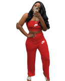 Sexy Letter Embroidered Wrapped and Trousers