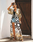 Chiffon Leopard Print Beach Cardigan