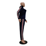 Casual Ribbon Fungus Shoulder Sports 2 Pcs Outfits