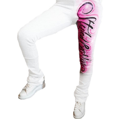 Casual Printed Piled Pants with Pockets