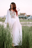 Chiffon Embroidered Beach Robe