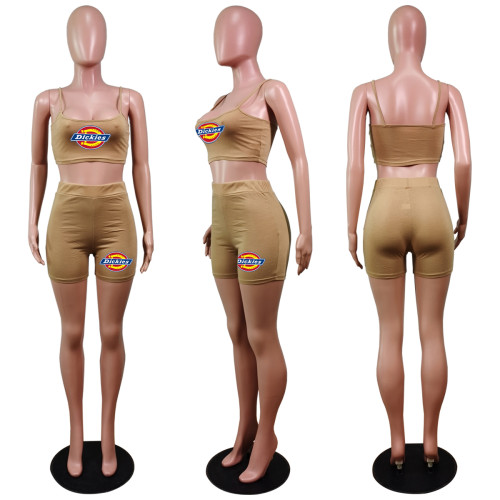 Pyrography Two Piece Camisole Top and Shorts