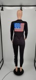 Autumn Printed Pattern Sports 2Piece Women Outfit