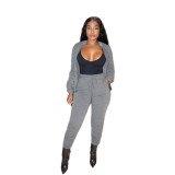 Solid Color Stacked Cardigan Sports Outfits (Cardigan + Trouser) shipped out on 30th