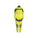 Contrast Color Windbreaker Jogger Pants
