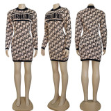 Women's Long Sleeve Knitted Sweater Dress