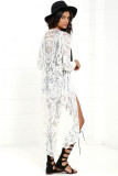 Mesh Embroidered Beach Cardigan