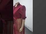 Sexy Perspective Mesh Long Dress with Belt