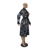Print Kimono Robes Outerwear For Women