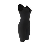 Strapless Zipper Romper