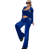 Valerie 3 Piece Velour Pant Set