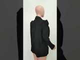 Solid Color Plain Ruched Fashion Blazer