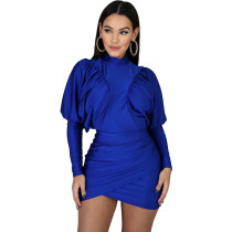 Irregular Lantern Sleeve Club Dress
