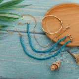 Boho Layered Anklet of 4 Set
