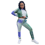 Casual Tracksuit Paisley Printed Two Piece Pant Sets