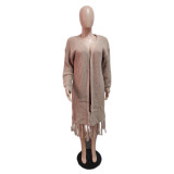 Women Long Sleeve Knitted Cardigans Sweater