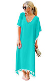 Summer V Neck Tassel Chiffon Beach Maxi Dress