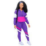 Casual Splicing Sport Pant Set