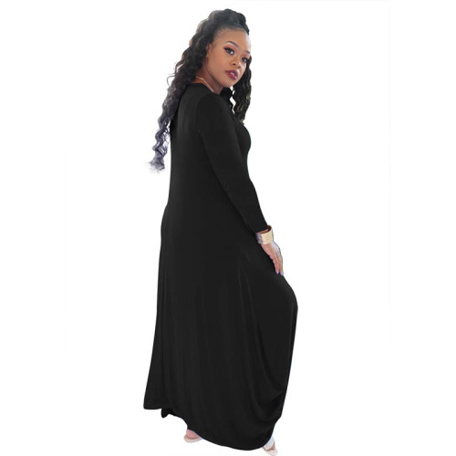 Solid Color Harem Irregularly Swallowtailed Dress