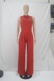 Women Sexy Bodycon Sleeveless Romper Top High Waist Wide Leg Pants Two Piece Outfits