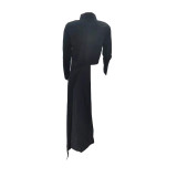 Black Button Up Suit Collar Asymmetrical Shirt