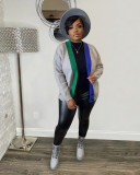 Women's Casual Colorblock Cropped Knit Cardigan Sweaters