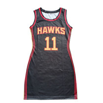 Sleeveless Letter Print Ladies Baseball Shirt Dress