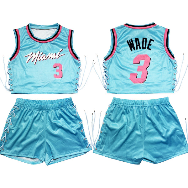 Two-Piece Double-sided Pattern Printed Sleeveless Bandage Shorts Set