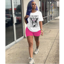 Summer Casual Print Two Piece Short Sets