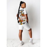 Casual Printed Queen Summer Short Set