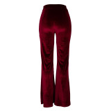 Micro-Flare Mid Waist Casual Pants