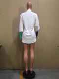 Letter Embroidered Shirt Top