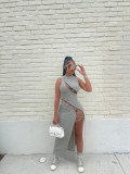 Summer Sleeveless Hollow Ladies Sexy Casual Long Dresses