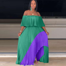 Casual Chiffon Splicing Lined Maxi Dress Casual Chiffon Splicing Lined Maxi Dress