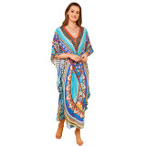 Cotton Positioning Print Beach Robe