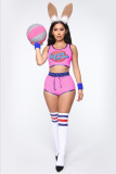 Bunny Cosplay Costume Rabbit Space Jam Costumes Women Girls Halloween Party Clothes Carnival Short Set
