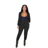 Solid Color Stacked Cardigan Sports Outfits (Cardigan + Trouser) shipped out on 30th