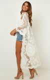 Mesh Embroidered Beach Cardigan
