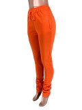 Casual Sports Drawstring Pants with Pockets