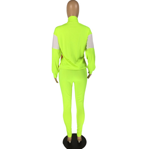 Casual Splicing Sport Pant Set