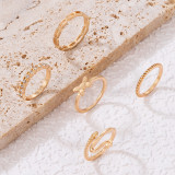 Butterfly Diamond Snake Ring Set