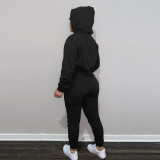 Womens 2 Pieces Joggers Outfits Long Sleeve Hoodie Sweatshirt and Skinny Pants Sports Sets