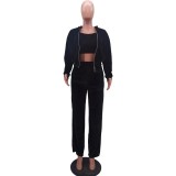 Valerie 3 Piece Velour Pant Set