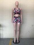 Casual Print Vest and Short